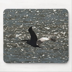 Pelican Flying Over Shimmering Lake Bafa Mouse Mat