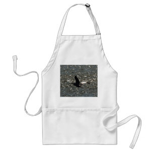 Pelican Flying Over Shimmering Lake Bafa Standard Apron