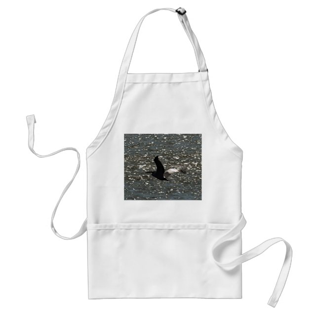Pelican Flying Over Shimmering Lake Bafa Standard Apron (Front)