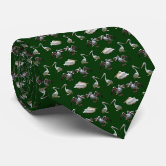 Pelican Frenzy Tie (Dark Green)