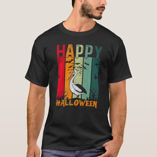 Pelican  Girls Boys Retro Style Halloween Dinner P T-Shirt (Front)