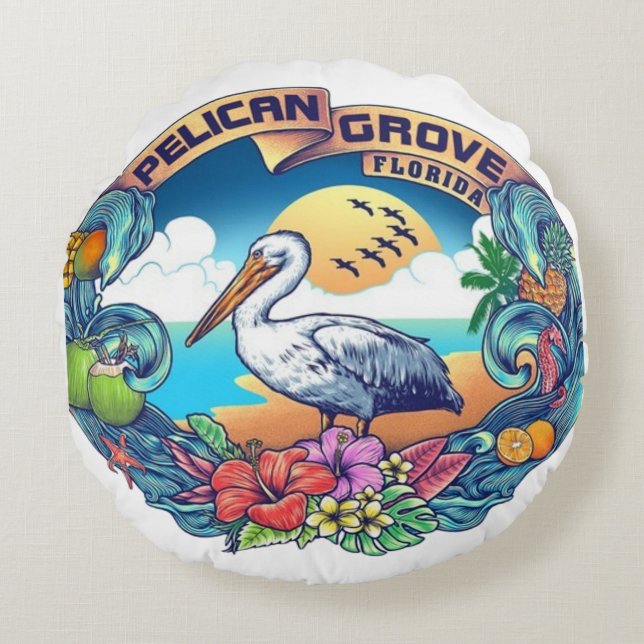  "Pelican Grove, Florida: Where Tranquillity Meets Round Cushion (Front)