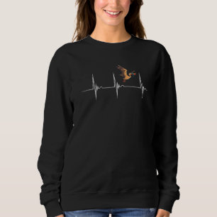 Pelican Heartbeat EKG Pulse Pelican Bird Tropical Sweatshirt
