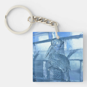 Pelican Ice Sculpture, Quebec, Canada Key Ring