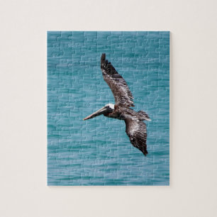 Pelican in flight jigsaw puzzle