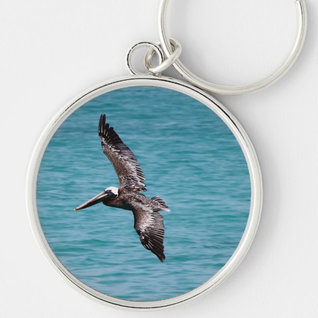 Pelican in flight key ring (Front)
