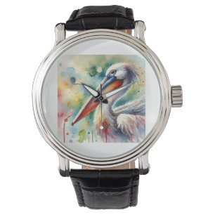 Pelican in Serenity 210724AREF108 - Watercolor Watch