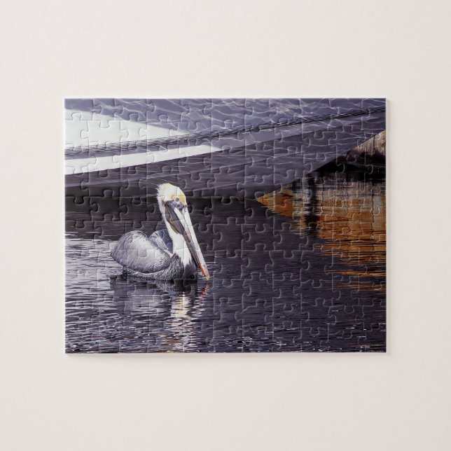 Pelican in the Water Jigsaw Puzzle (Horizontal)