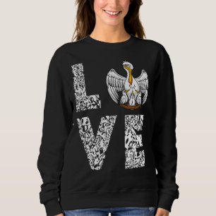 Pelican Love Chick Hatch Tropical Bird Animal Leop Sweatshirt