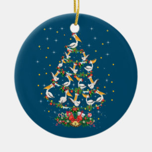 Pelican Lover Xmas Gift Matching Pelican Christmas Ceramic Tree Decoration