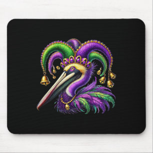 Pelican Mardi Gras Carnival Animal Lover Mens Wome Mouse Mat