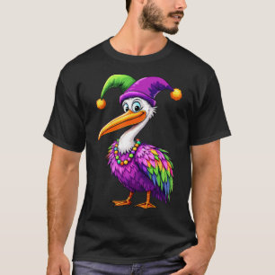 Pelican Mardi Gras Carnival Lover Mens Womens Kids T-Shirt