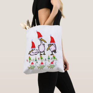 Pelican Merry Christmas Women's Tote Bags