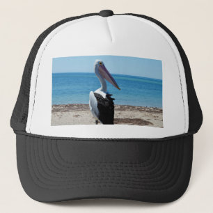 Pelican On Beach Rock, Trucker Hat