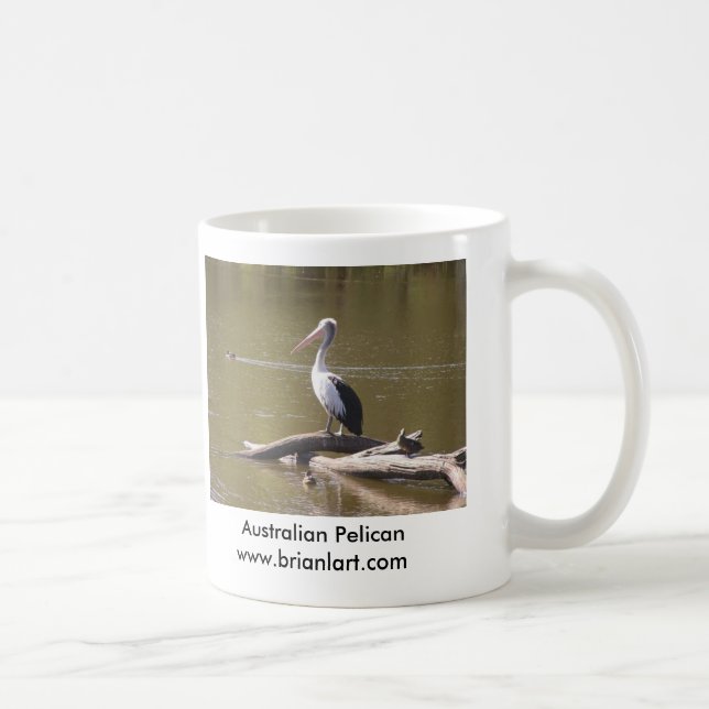 pelican on stump, coffee mug (Right)