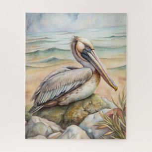 Pelican on the Beach Jigsaw Puzzle