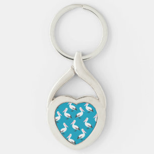 Pelican pattern key ring