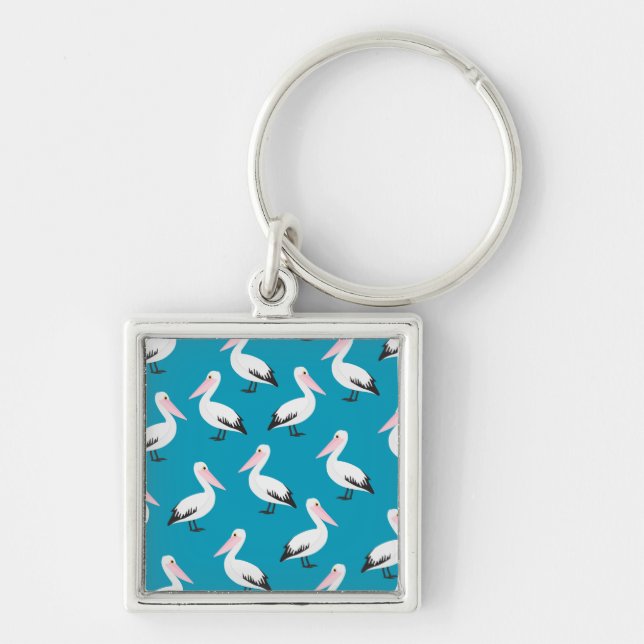Pelican pattern key ring (Front)
