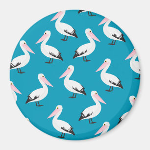 Pelican pattern magnet