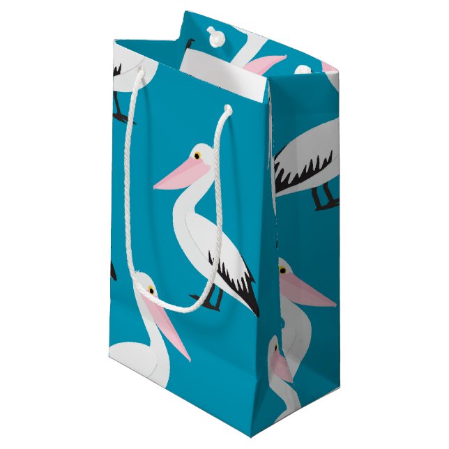 Pelican pattern small gift bag (Front Angled)