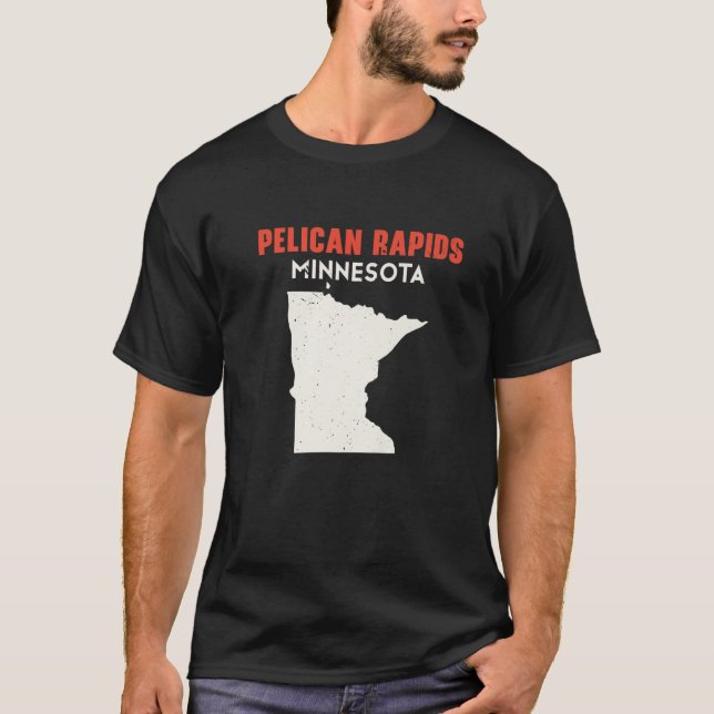 Pelican Rapids Minnesota USA State America Travel T-Shirt (Front)