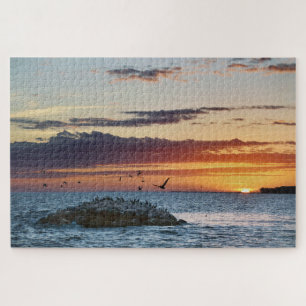 Pelican Rock Sunset, Dauphin Island, Alabama Jigsaw Puzzle