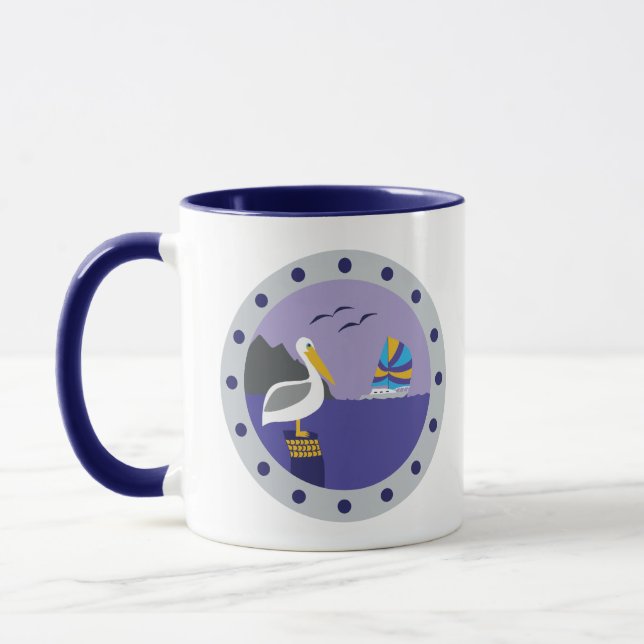 Pelican Sailboat Mug (Left)