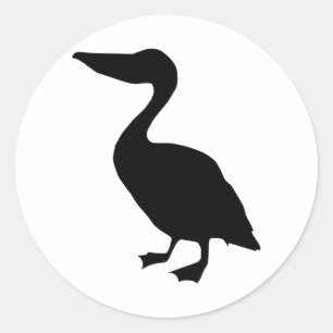Pelican Silhouette Classic Round Sticker