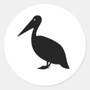 Pelican Silhouette Classic Round Sticker