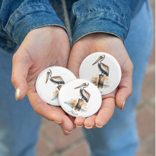 Pelican standing on a pole, customisable  bottle opener
