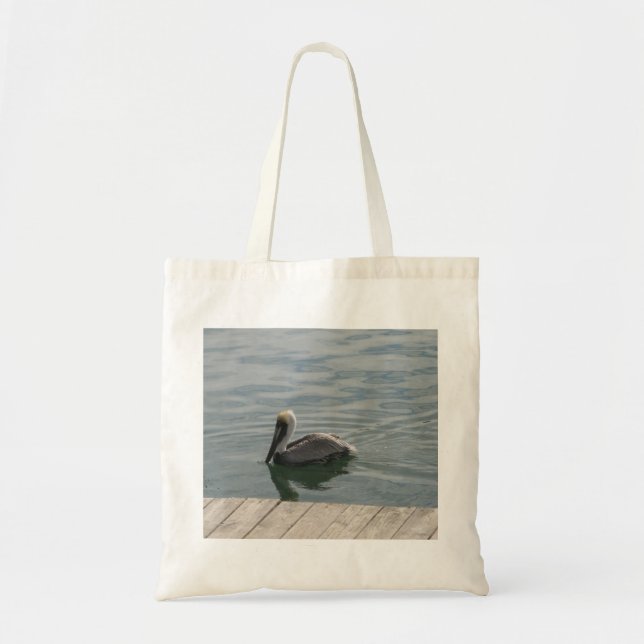 Pelican Swimming in the Water Photo Tote Bag (Front)
