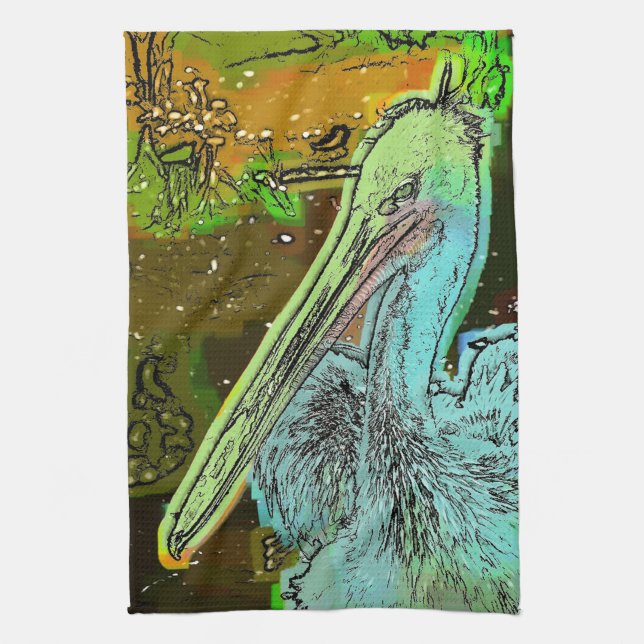PELICAN TEA TOWEL (Vertical)