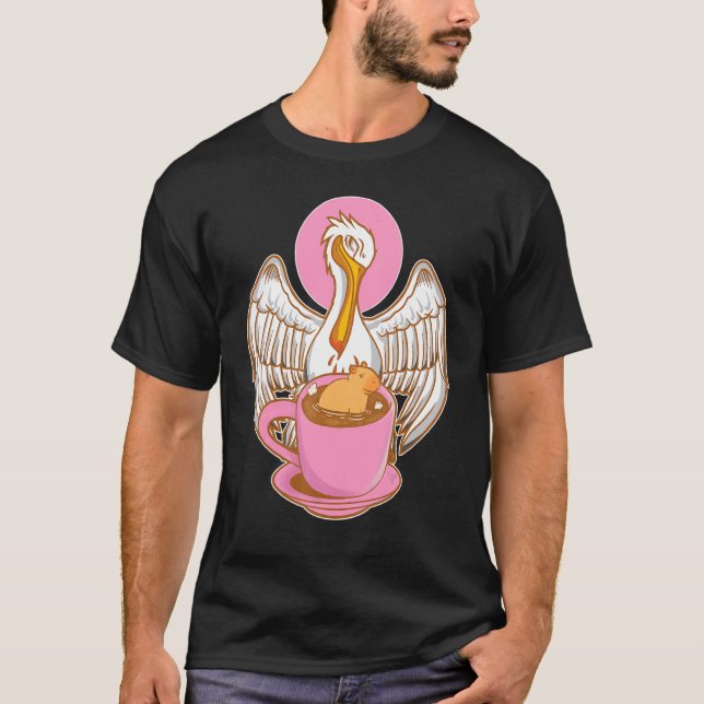 Pelican Tries To Eat Capybara T-Shirt (Front)