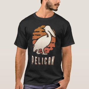 Pelican Vintage Retro Classic Animal Sunset T-Shirt