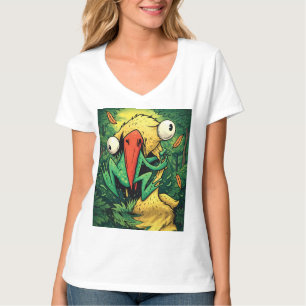 Pelican vs Frog Swamp Never Give Up Funny T-Shirt