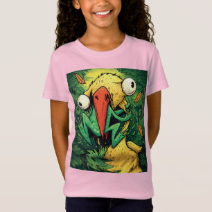 Pelican vs Frog Swamp Never Give Up Funny T-Shirt