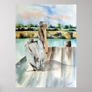 Pelican with an Attitude Poster