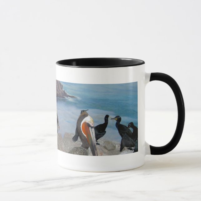 Pelicans and Cormorants mug (Right)