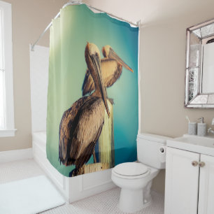 Pelicans at Dawn Shower Curtain