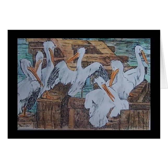 pelicans at Rockport, TX (Front Horizontal)