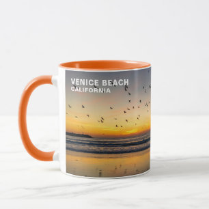 Pelicans at Sunset - Venice Beach, CA Mug