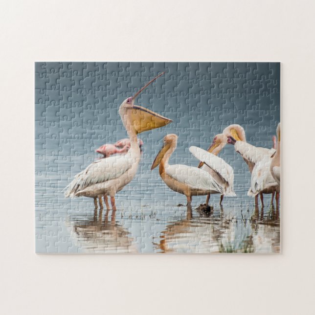 Pelicans by the Lake Puzzle (Horizontal)