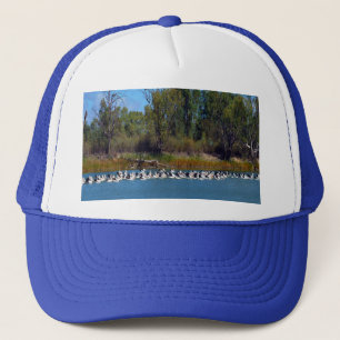 Pelicans Fishing River Murray Australia, Trucker Hat