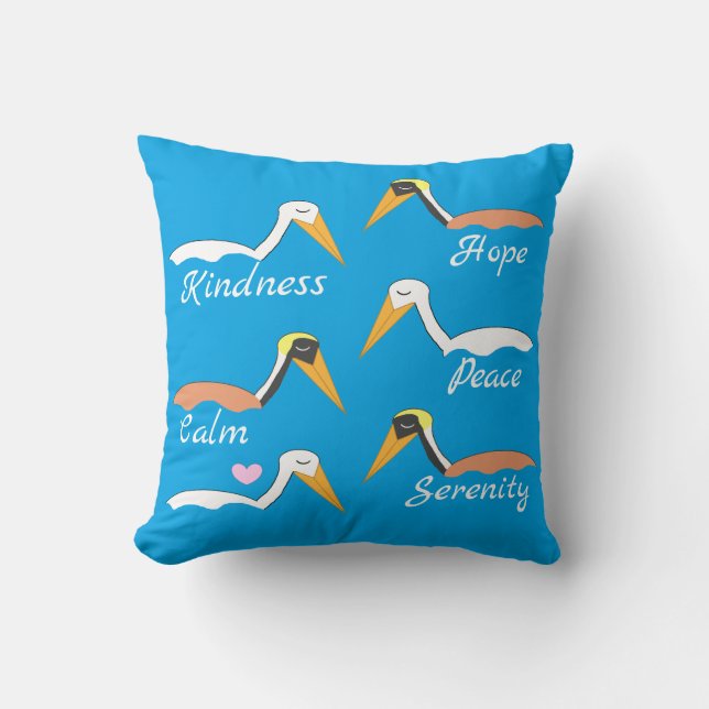 Pelicans in Meditation Cushion (Front)