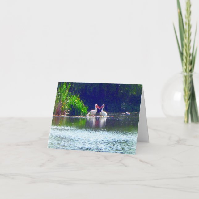 Pelicans Note Card Love Quote (Front)