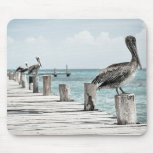 Pelicans on Dock Mouse Mat