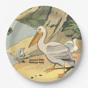 Pelicans on the Beach Birthday Party Paper Plate