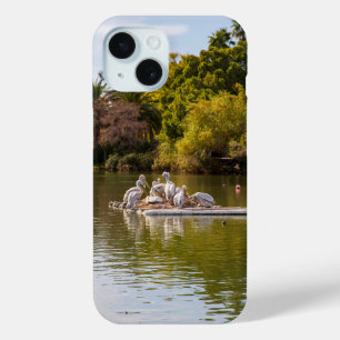 Pelicans on the Lake at the Phoenix Zoo iPhone 15 Case