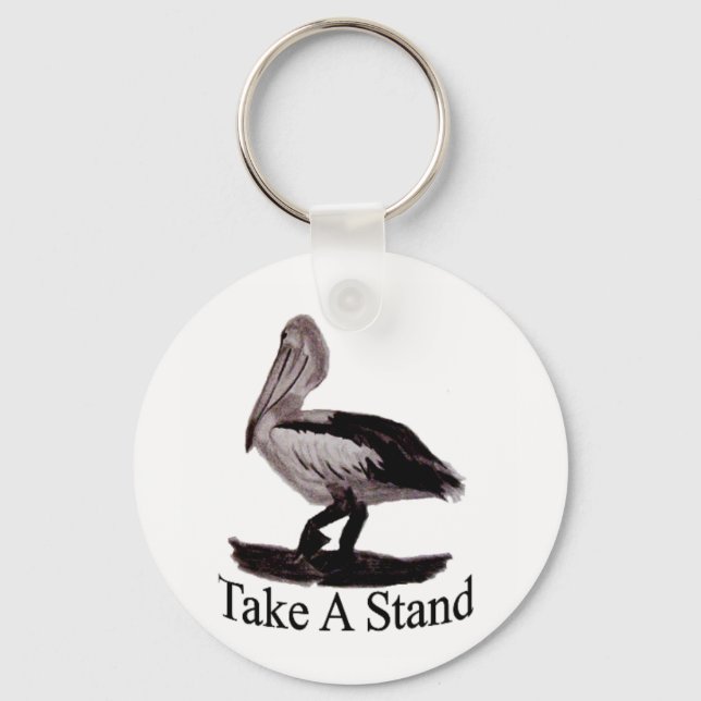 Pelicans Take A Stand Key Ring (Front)