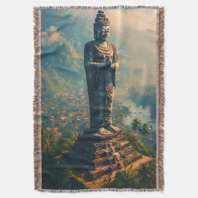 Pelindung Lembah - Protector of the Valley Throw Blanket (Front Vertical)